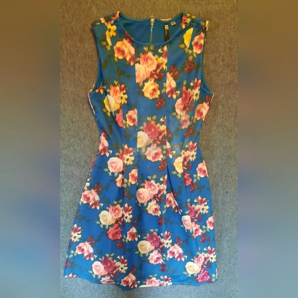 Kut From The Cloth Dress Womans 2 Blue Floral Sleeveless Formal Party Whimsical - Picture 6 of 13